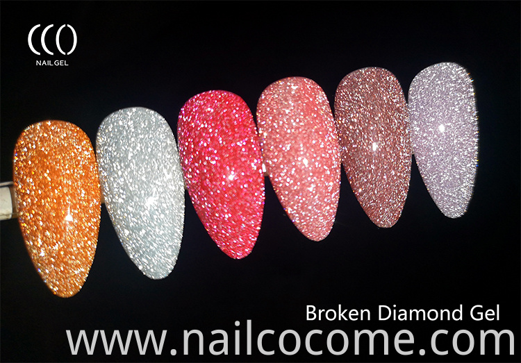 CCO Nail Art broken diamond gel Colored UV Gel Nail